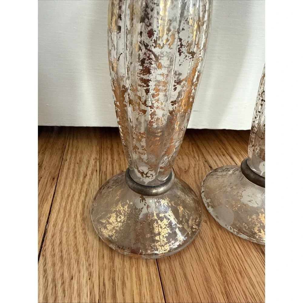 24 Carat Gold hand painted Clear Glass 9.5